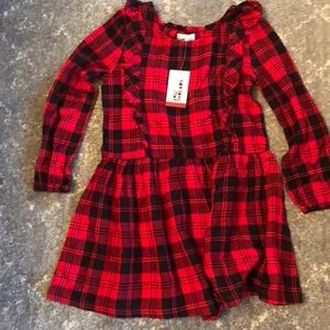 Red and Black Buffalo Plaid Girls Dress